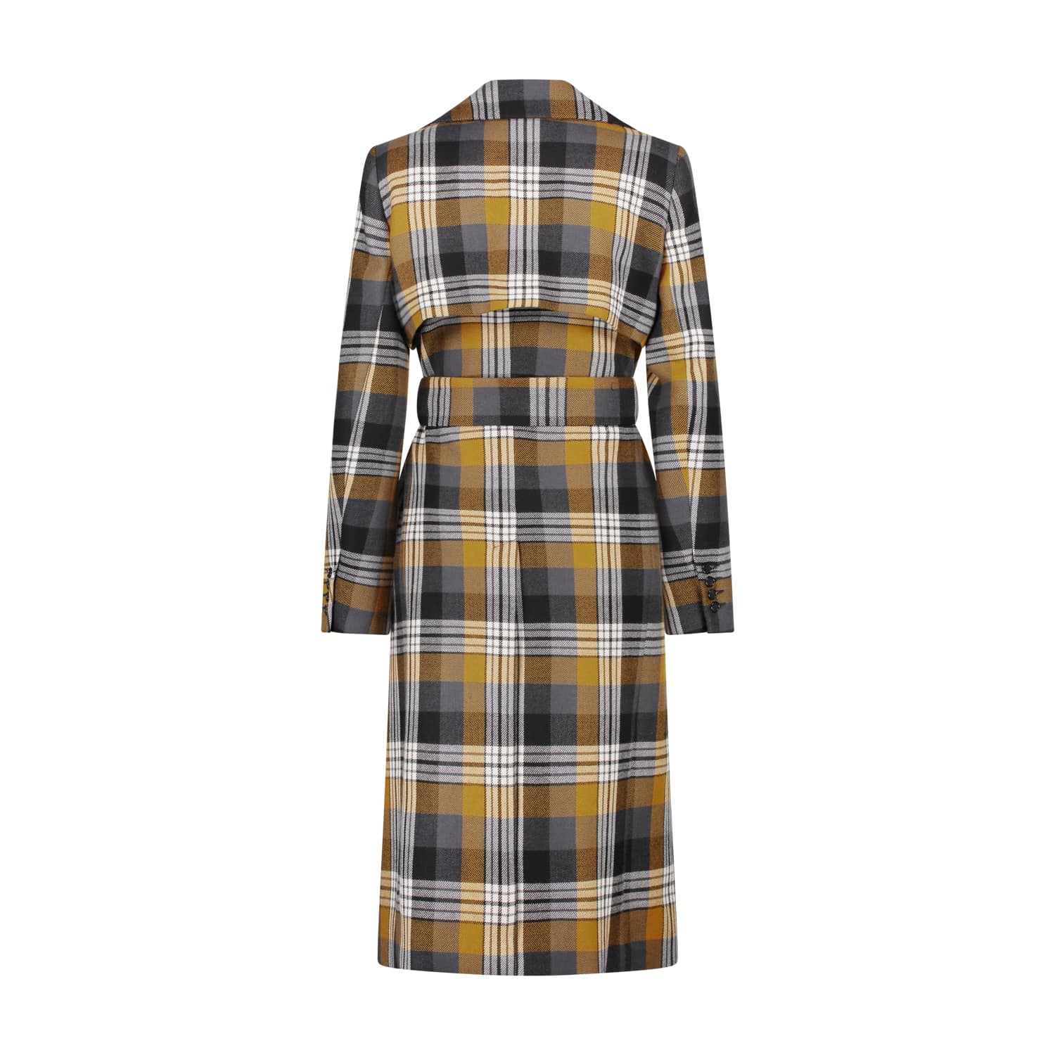 Checkered Oversized Trench Coat - Monique Singh