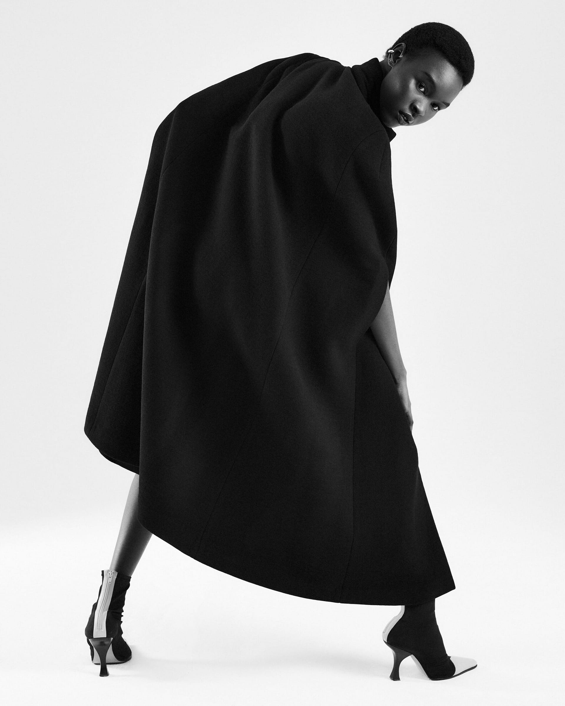 WOOL CAPE JACKET - Monique Singh