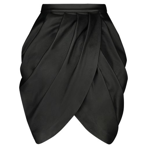 FAUX LEATHER DRAPED SKIRT - Monique Singh