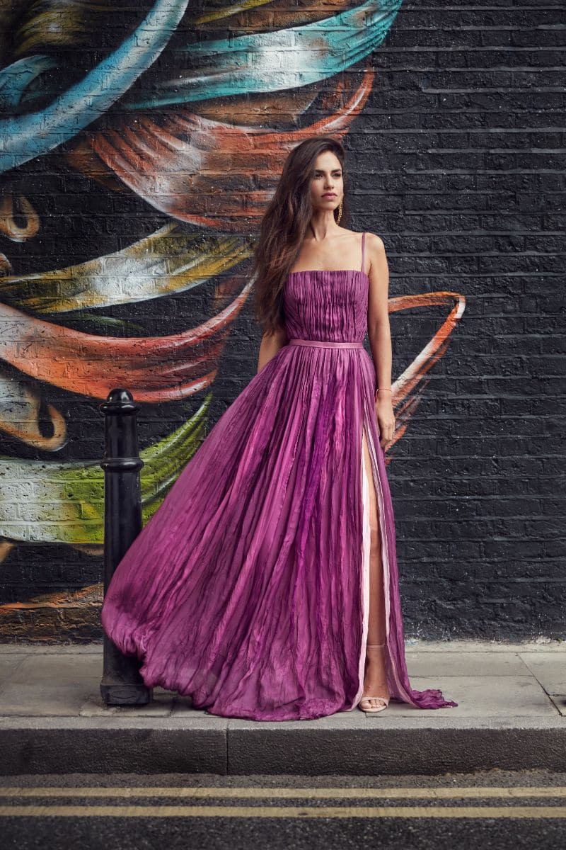 Romantic Silk Indo Western Evening Gown  Monique Singh