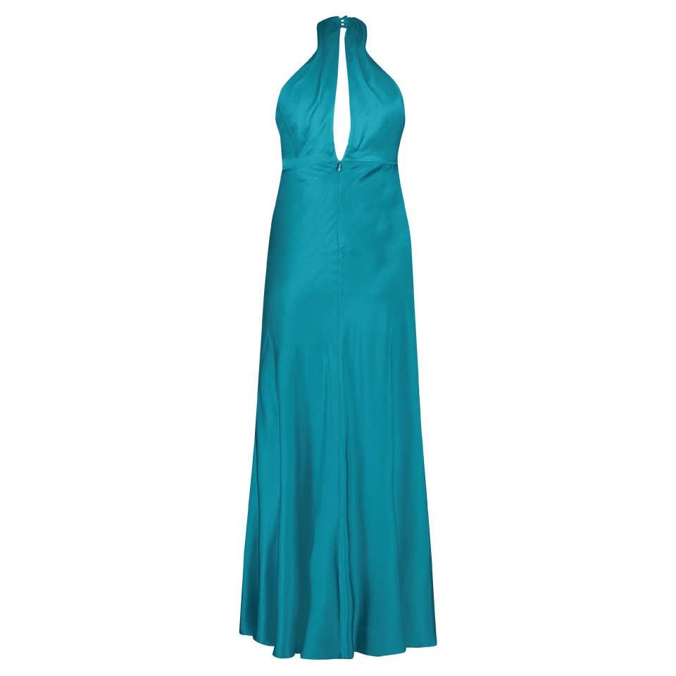 TEAL SILK DRESS - Monique Singh